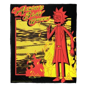 Rick & Morty; Slay Queen Aggretsuko Comics Silk Touch Throw Blanket; 50" x 60"