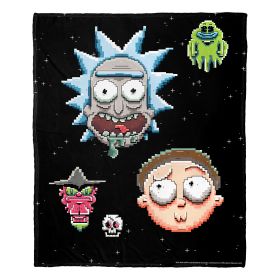 Rick & Morty; Pixelverse Aggretsuko Comics Silk Touch Throw Blanket; 50" x 60"