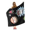 Rick & Morty; Pixelverse Aggretsuko Comics Silk Touch Throw Blanket; 50" x 60"