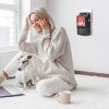 800W Plug-In Space Heater Wall Outlet Heater with 360° Rotatable Plug Adjustable Temperature 2 Wind Speeds Remote Control